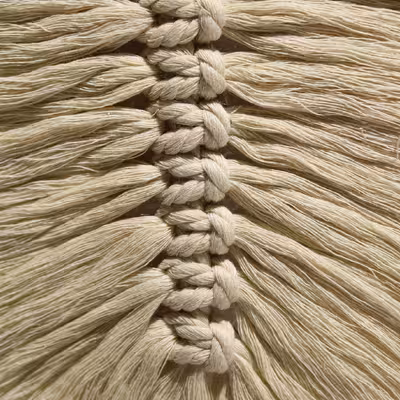 آویز بافتنی مدل مکرومه طرح برگ