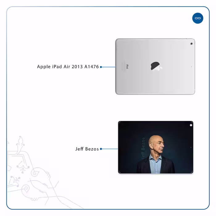 برچسب پوششی ماهوت مدل Jeff Bezos مناسب برای تبلت اپل iPad Air 2013 A1476