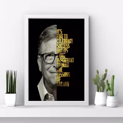 تابلو مدل بیل گیتس Bill Gates کد m1419-w