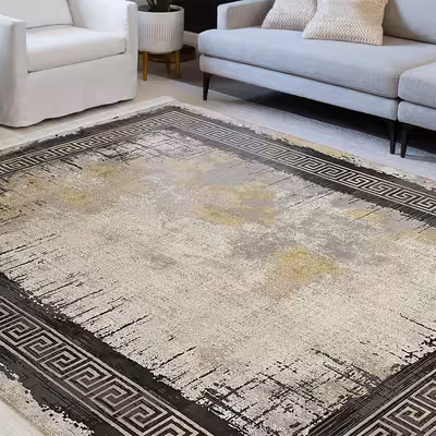 فرش ماشینی اولیا کد M300 زمینه نقره ای