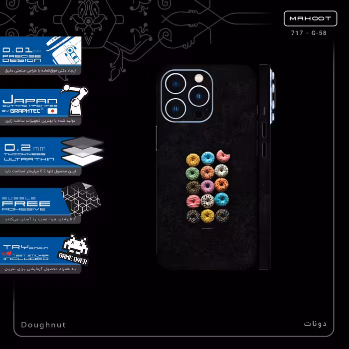 برچسب پوششی ماهوت مدل Doughnut-FullSkin مناسب برای گوشی موبایل اپل iphone 13 Pro
