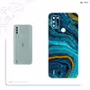 برچسب پوششی ماهوت مدل Turquoise marblewith golden streaks مناسب برای گوشی موبایل نوکیا C31