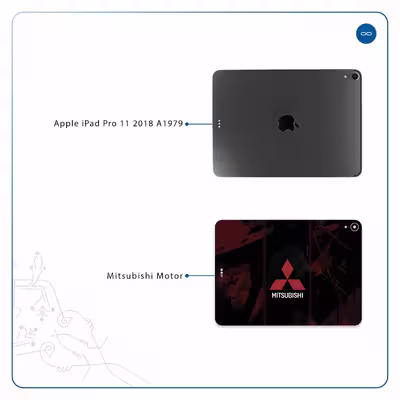 برچسب پوششی ماهوت مدل Mitsubishi Motor مناسب برای تبلت اپل iPad Pro 11 2018 A1979