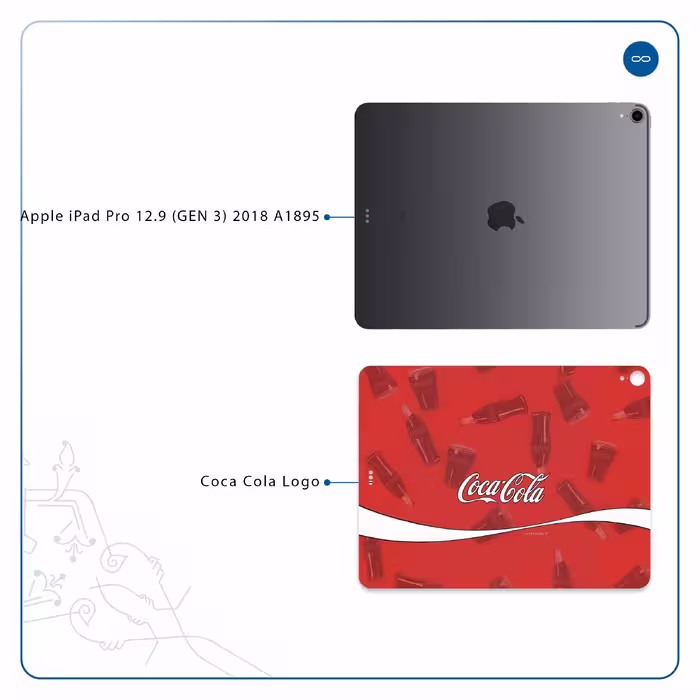 برچسب پوششی ماهوت مدل Coca-Cola-Logo مناسب برای تبلت اپل iPad Pro 12.9 (GEN 3) 2018 A1895