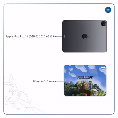 برچسب پوششی ماهوت مدل Minecraft-Game مناسب برای تبلت اپل iPad Pro 11 (GEN 2) 2020 A2228