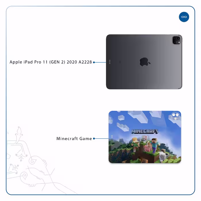 برچسب پوششی ماهوت مدل Minecraft-Game مناسب برای تبلت اپل iPad Pro 11 (GEN 2) 2020 A2228