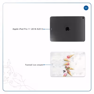 برچسب پوششی ماهوت مدل Funnel ice cream مناسب برای تبلت اپل iPad Pro 11 2018 A2013