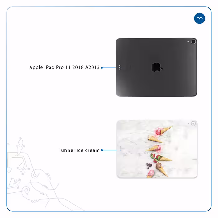 برچسب پوششی ماهوت مدل Funnel ice cream مناسب برای تبلت اپل iPad Pro 11 2018 A2013