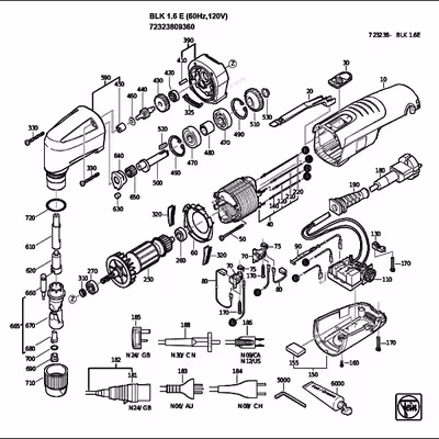 قیچی برقی عمود بر فاین مدل  BLK 1.6E