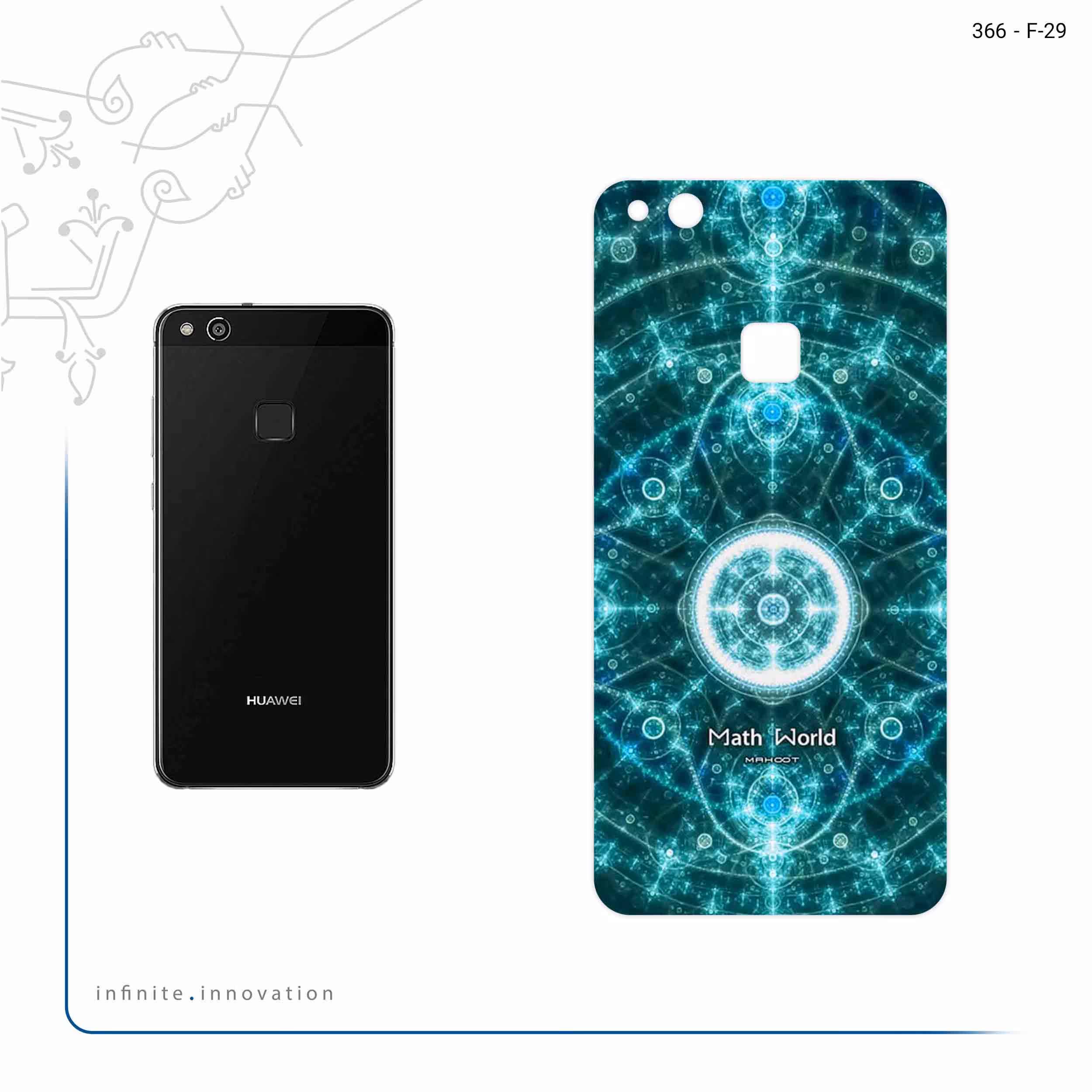 برچسب پوششی ماهوت مدل Mathematical Geometric Shape 4 مناسب برای گوشی موبایل هوآوی P10 Lite