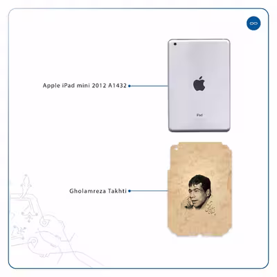 برچسب پوششی ماهوت مدل Gholamreza Takhti مناسب برای تبلت اپل iPad mini 2012 A1432