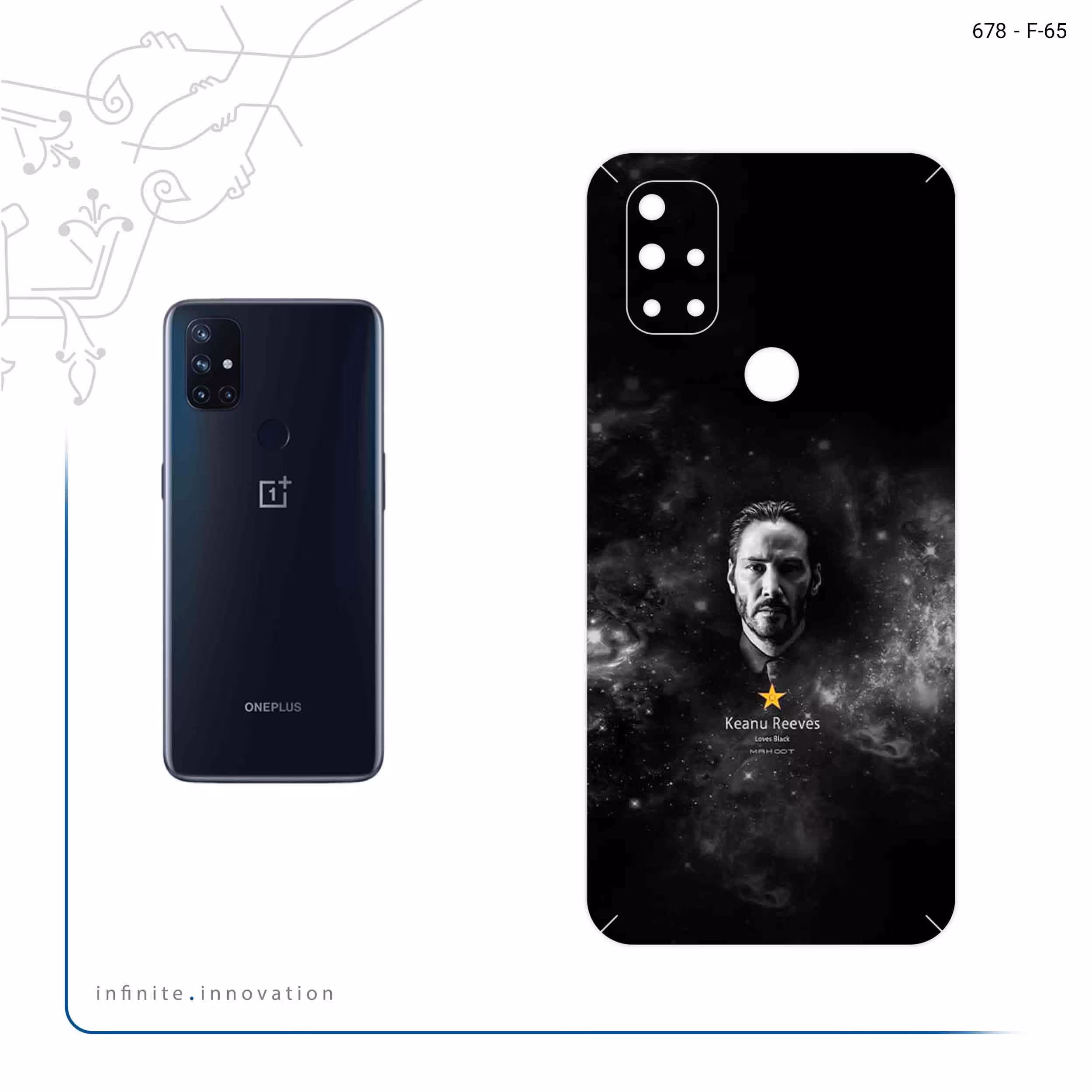 برچسب پوششی ماهوت مدل Keanu Reeves مناسب برای گوشی موبایل وان پلاس Nord N10 5G