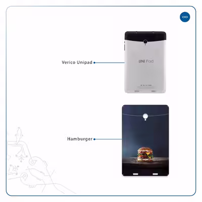 برچسب پوششی ماهوت مدل Hamburger مناسب برای تبلت وریکو Unipad