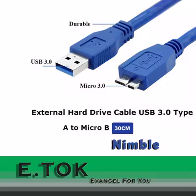 کابل هارد USB3.0 ایتوک مدل Nimble طول 0.3 متر
