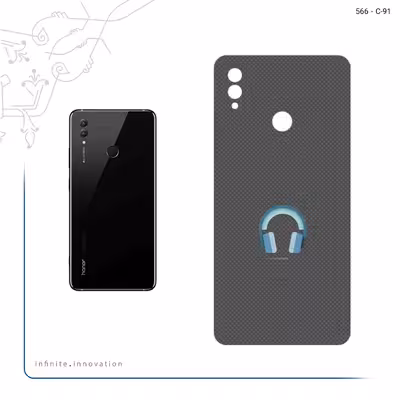 برچسب پوششی ماهوت مدل Minimal Headphone Icon مناسب برای گوشی موبایل آنر Note 10