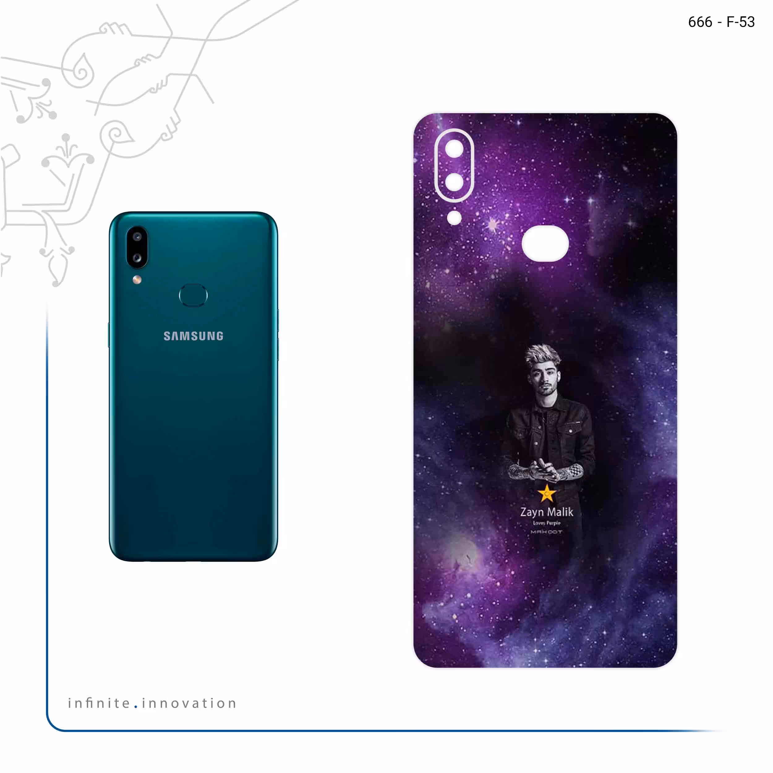 برچسب پوششی ماهوت مدل Zayn Malik مناسب برای گوشی موبایل سامسونگ Galaxy A10s
