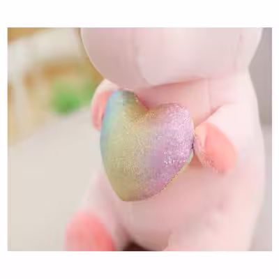 عروسک طرح تکشاخ مدل قلب کد 02 ارتفاع 35 سانتی‌متر