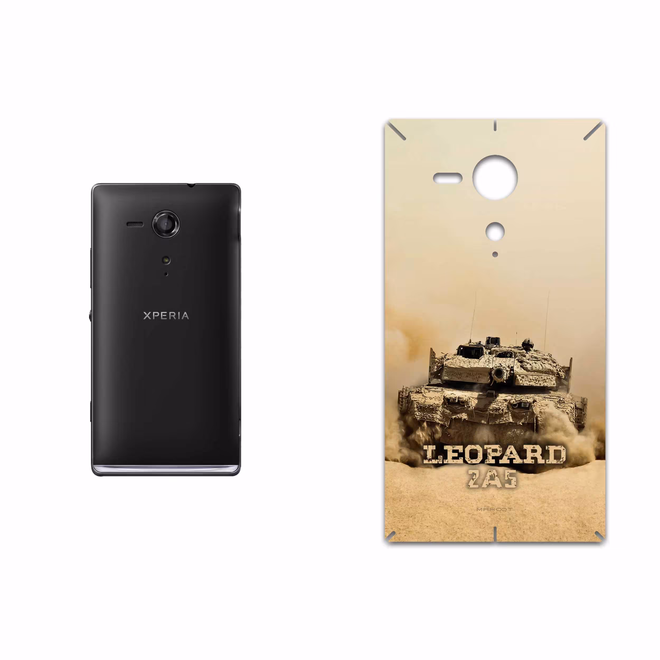 برچسب پوششی ماهوت مدل Leopard 2A5 tank مناسب برای گوشی موبایل سونی Xperia SP
