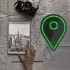 چراغ دیواری نئون دیزاین طرح Location-BL_GR