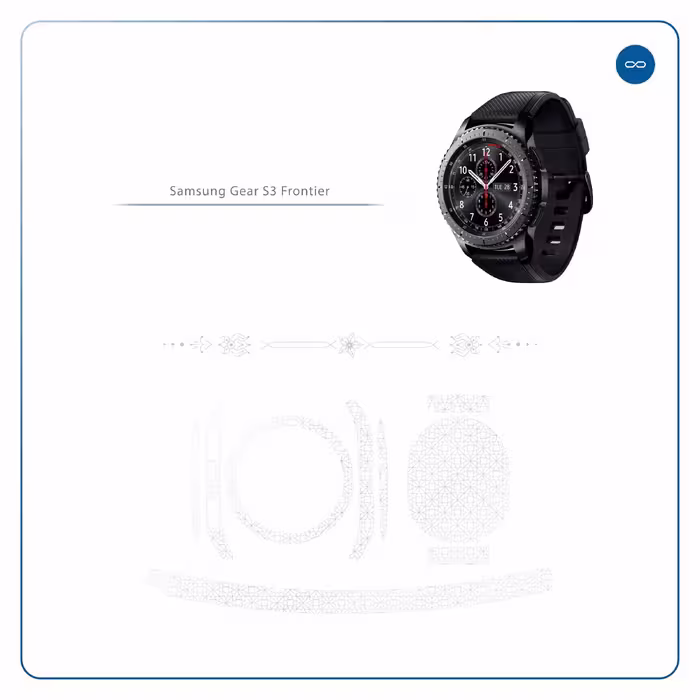 برچسب ماهوت طرح Gloss-Transparent مناسب برای ساعت هوشمند سامسونگ Galaxy Gear S3 Frontier
