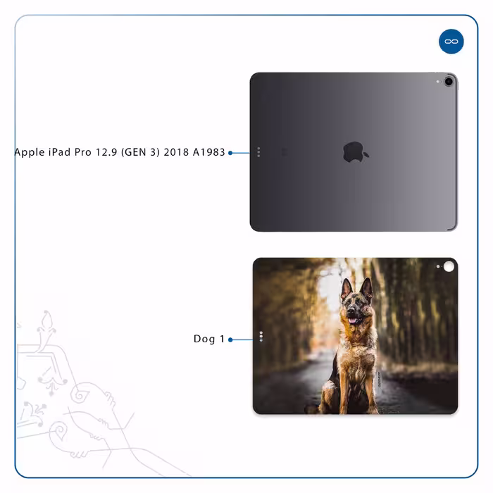 برچسب پوششی ماهوت مدل Dog-1 مناسب برای تبلت اپل iPad Pro 12.9 (GEN 3) 2018 A1983