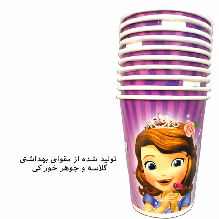 پیش دستی و لیوان یکبار مصرف مستر تم مدل سوفیا پلاس بسته 20 عددی