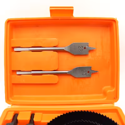 مته گرد بر چوب مدل بلک بول کد YP-CHOOB-MDF-018 سایز 19-127 میلیمتر مجموعه 18 عددی