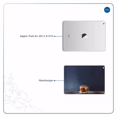 برچسب پوششی ماهوت مدل Hamburger مناسب برای تبلت اپل iPad Air 2013 A1475