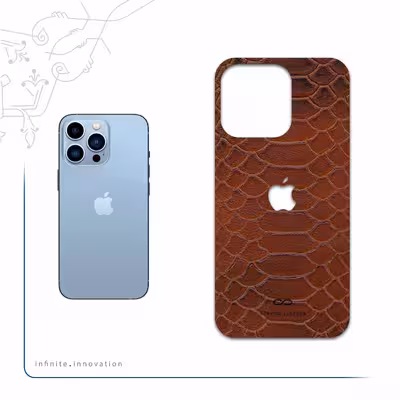 برچسب پوششی ماهوت مدل Brown-Snake-Leather مناسب برای گوشی موبایل اپل iPhone 13 Pro Max