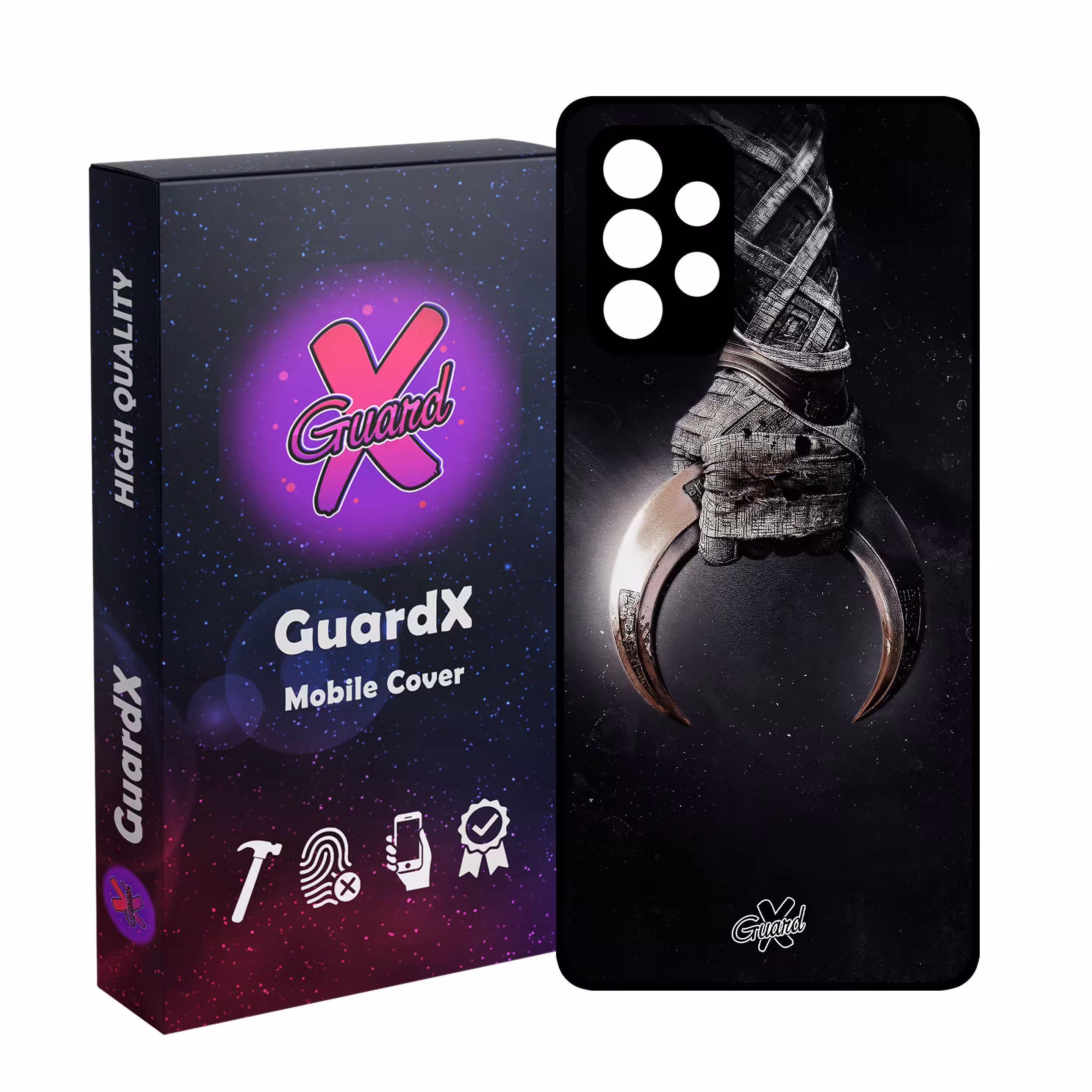 کاور گارد ایکس طرح شوالیه ماه مدل Glass10451 مناسب برای گوشی موبایل سامسونگ Galaxy A72