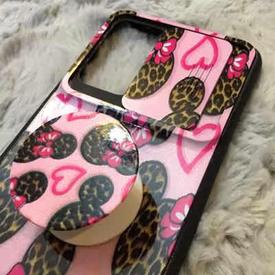 کاور طرح Minnie کد A6536 مناسب برای گوشی موبایل سامسونگ Galaxy A72 4 G / A72 5G به همراه پایه نگهدارنده