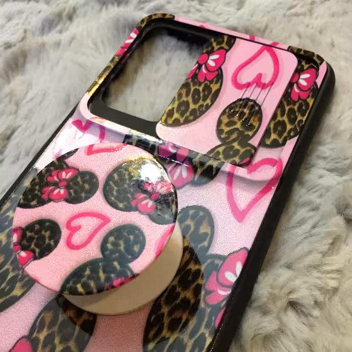 کاور طرح Minnie کد A6536 مناسب برای گوشی موبایل سامسونگ Galaxy A72 4 G / A72 5G به همراه پایه نگهدارنده