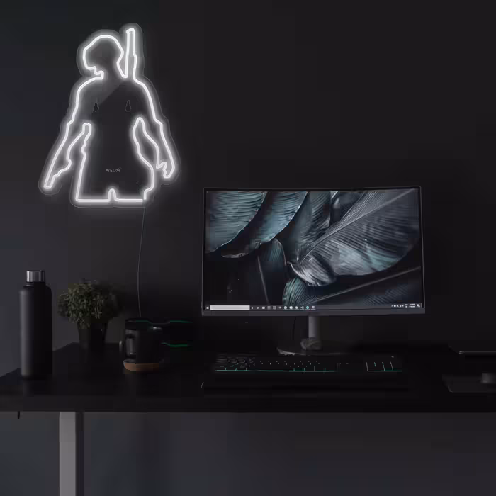 چراغ دیواری نئون دیزاین طرح Pubg-GL_WHT