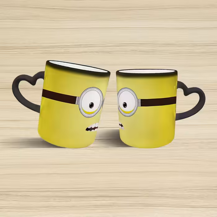 ماگ حرارتی مدل دسته قلبی طرح مینیون کد 43