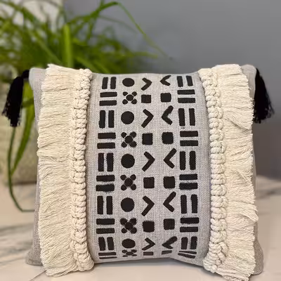 کاور کوسن مدل بوهو استایل مکرومه کد 3033