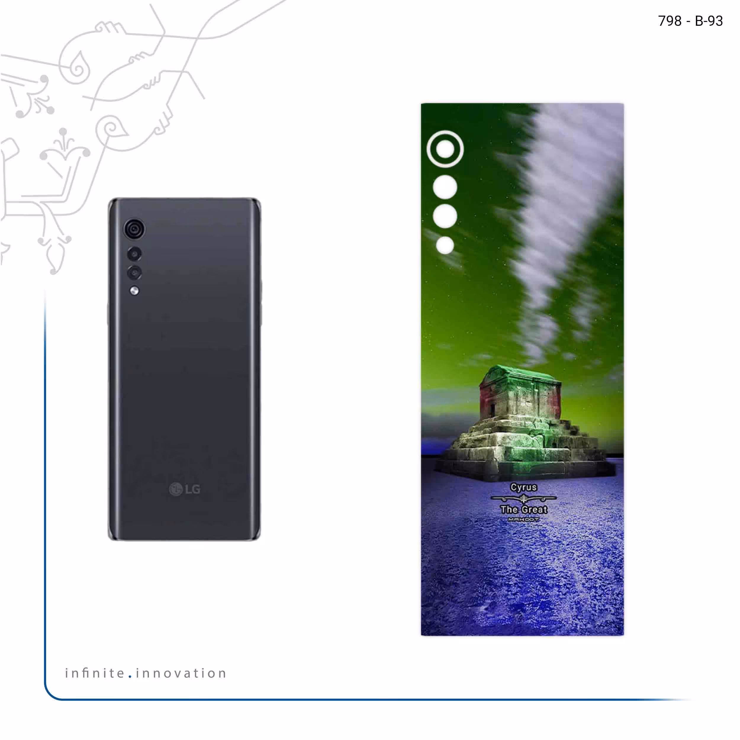 برچسب پوششی ماهوت مدل Tomb of Cyrus the Great مناسب برای گوشی موبایل ال جی Velvet 5G