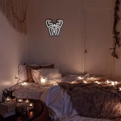 چراغ دیواری نئون دیزاین مدل Spider-BL_WHT