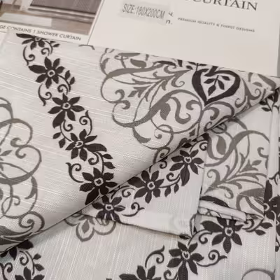 پرده حمام طرح سنتی سایز 200x180 سانتیمتر