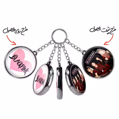 جاکلیدی خندالو طرح گروه موسیقی بلک پینک مدل دوطرفه کد 28122801