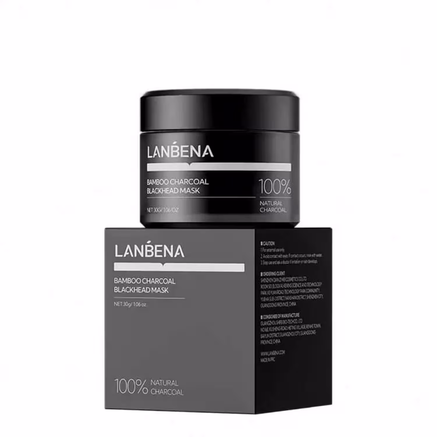 چسب بینی جوش سرسیاه زغال بامبو لانبنا 30 گرم LANBENA Bamboo Charcoal Blackhead Nose Patch