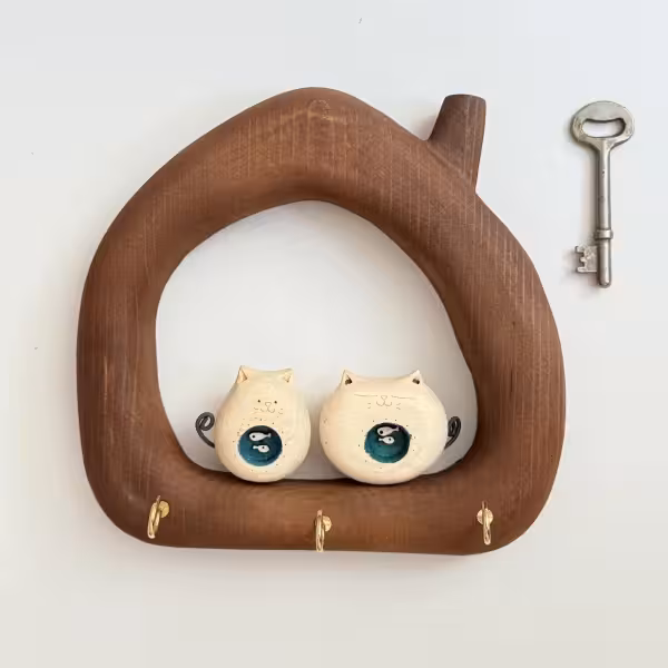 جاکلیدی بچه گربه جفتی طرح چهار