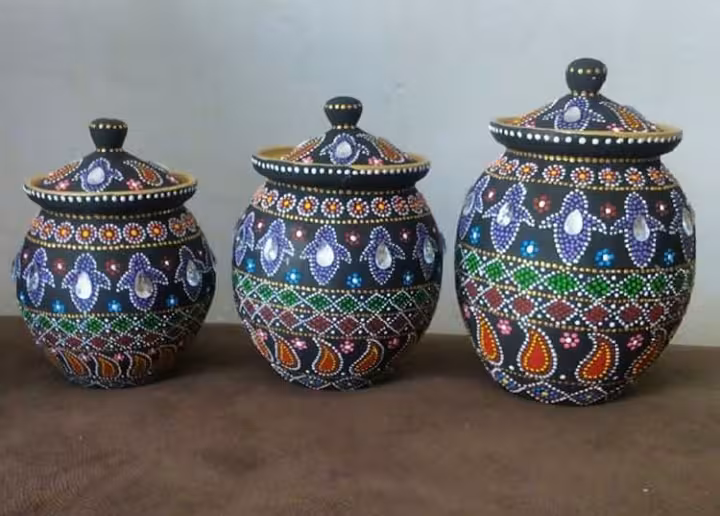 ست جاادویه سفالی 3 عددی کد 10779