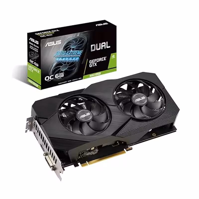 کارت گرافیک ایسوس Dual GeForce GTX 1660 SUPER 6GB EVO