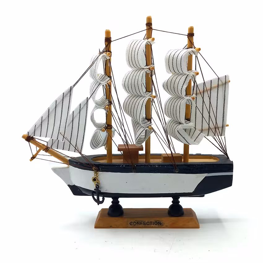 ماکت کشتی چوبی دکوری 20سانتیمتری