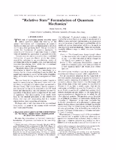 خرید و دانلود نسخه کامل کتاب Relative state formulation of quantum mechanics