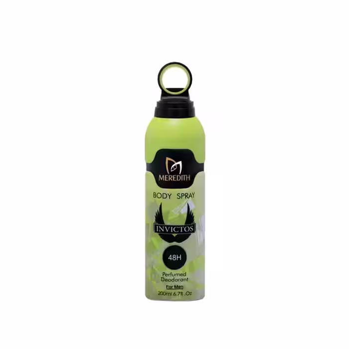 اسپری بدن مردیت مردانه مدل پاکو رابان اینوکتوس Meredith Body Spray Paco Rabanne Invictus حجم 200 میل