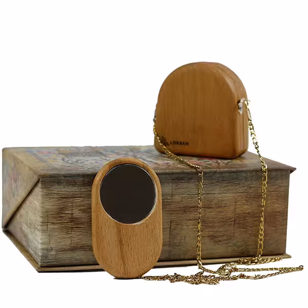 ست هدیه مینی بگ آیینه چوبی - فروشگاه شاتوت قزوین