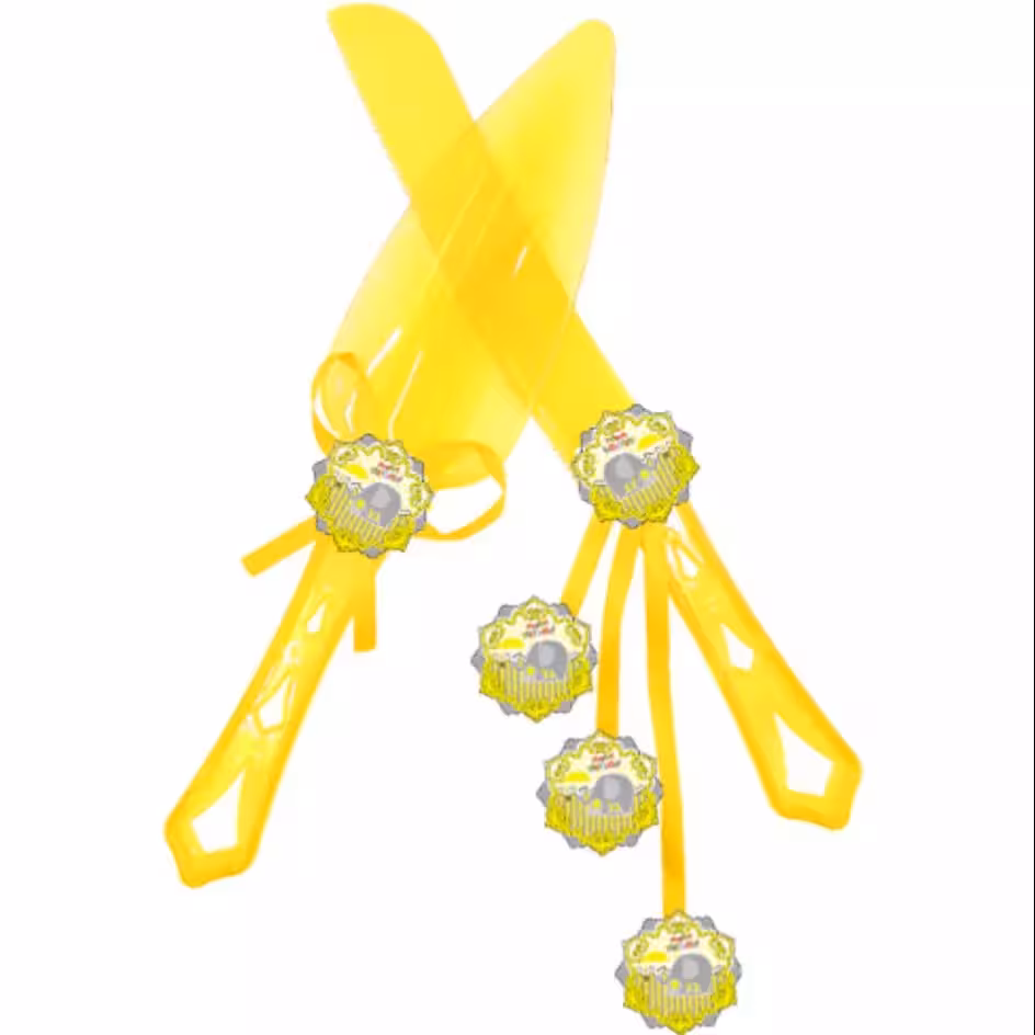 تم تولد کارد و کفگیر کیک بری تم فیل طوسی