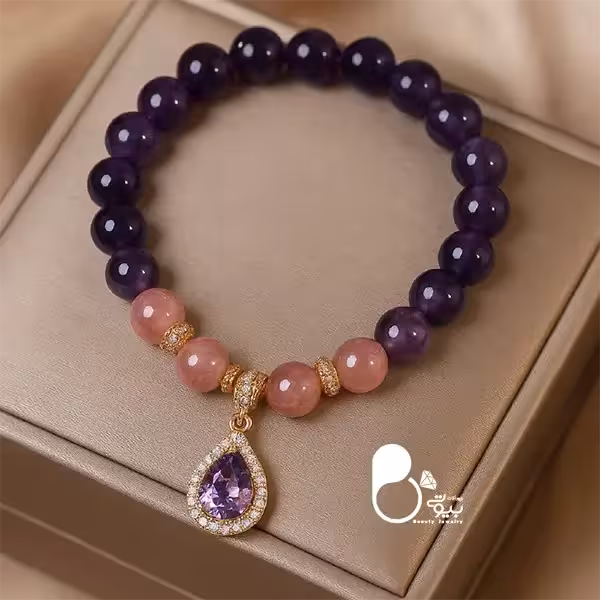 دستبند عشق آماتیس سنگ طبیعی