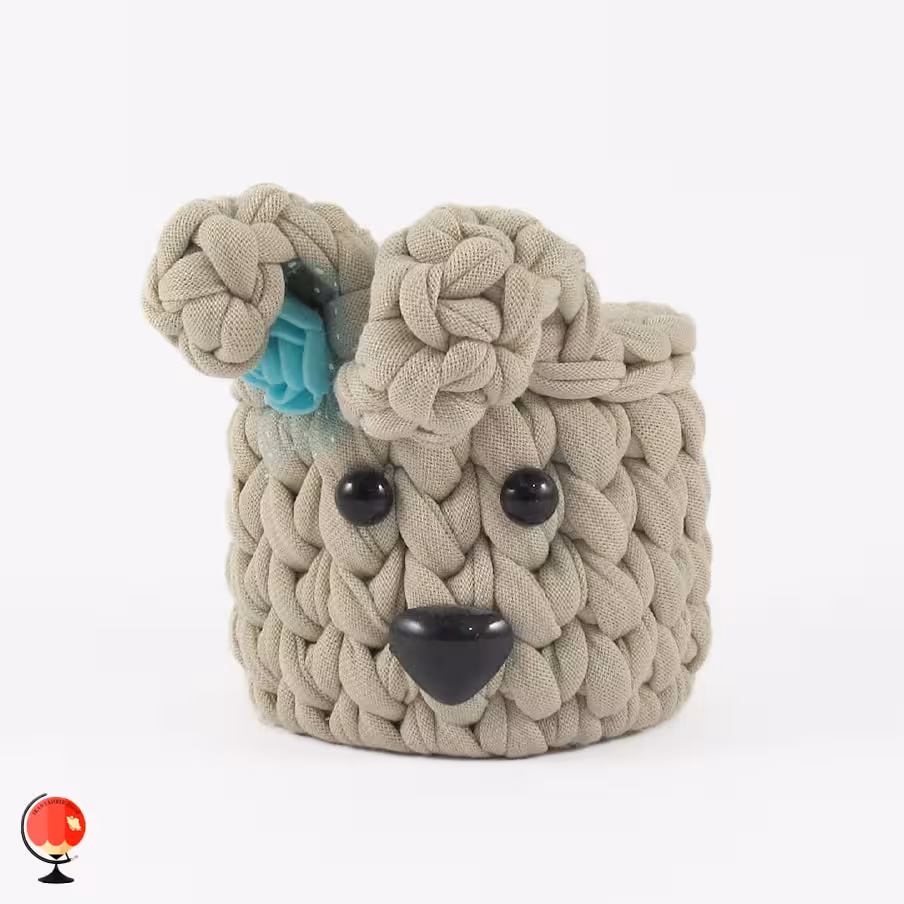 جاقلمی تریکو مدل خرگوش رنگ کرمی